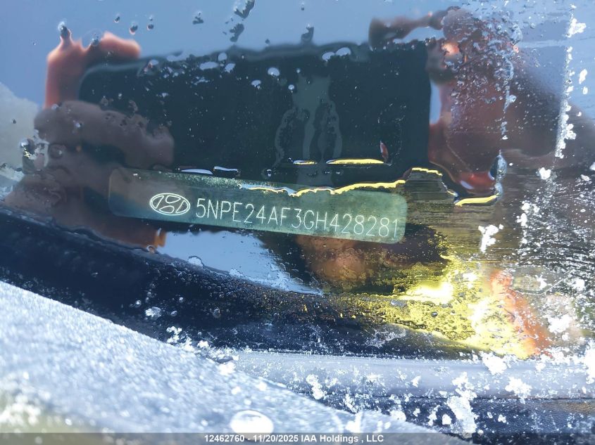 2016 Hyundai Sonata Gls VIN: 5NPE24AF3GH428281 Lot: 12462760