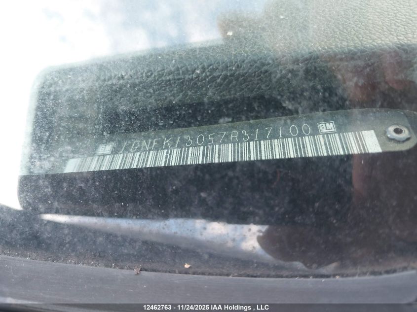 2007 Chevrolet Tahoe VIN: 1GNFK13057R317100 Lot: 12462763