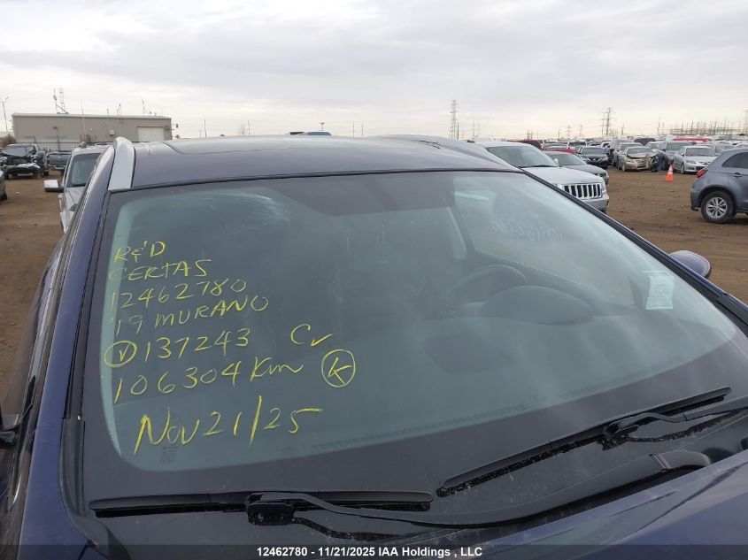 2019 Nissan Murano Platinum/Sl/Sv VIN: 5N1AZ2MS3KN137243 Lot: 12462780