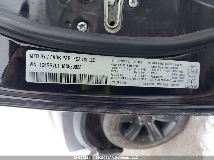 1C6RR7LT1MS589928 2021 RAM 1500 photo no. 16