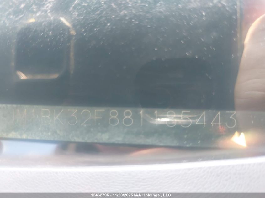 2008 Mazda Mazda3 VIN: JM1BK32F881185443 Lot: 12462795