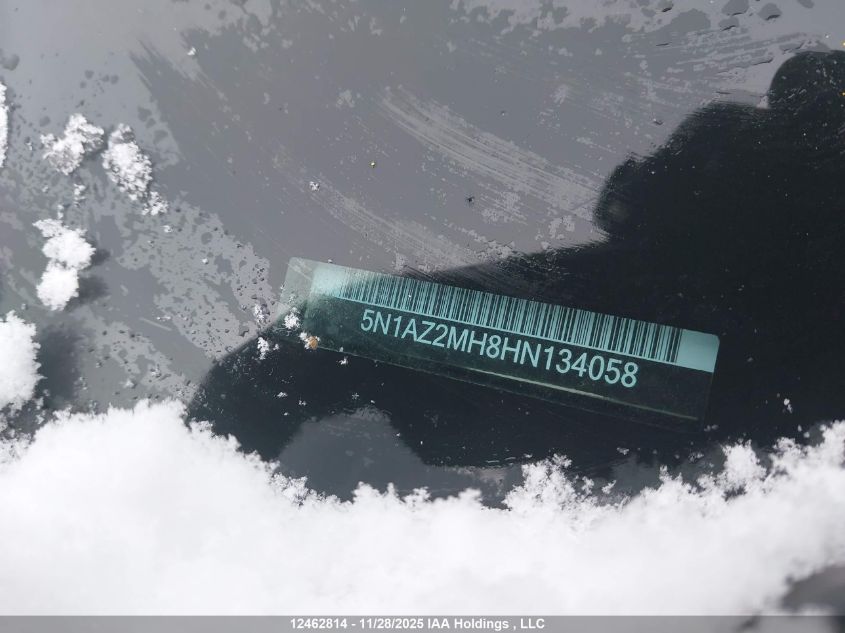 2017 Nissan Murano VIN: 5N1AZ2MH8HN134058 Lot: 12462814