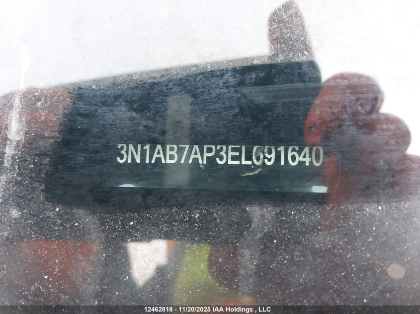 2014 Nissan Sentra S/Sv/Sr/Sl VIN: 3N1AB7AP3EL691640 Lot: 12462818