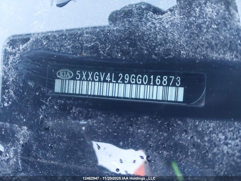 2016 Kia Optima Sxl Turbo VIN: 5XXGV4L29GG016873 Lot: 12462947