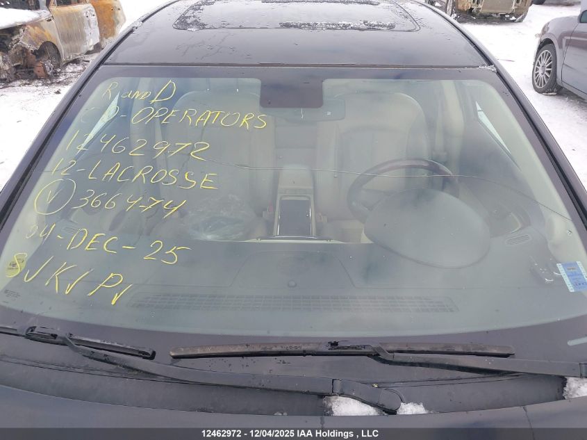 2012 Buick Lacrosse Ultra Luxury Group VIN: 1G4GH5E33CF366474 Lot: 12462972