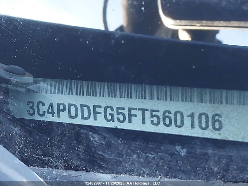 2015 Dodge Journey R/T VIN: 3C4PDDFG5FT560106 Lot: 12462997