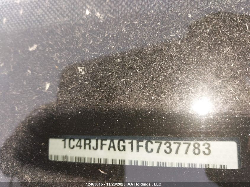 2015 Jeep Grand Cherokee Laredo VIN: 1C4RJFAG1FC737783 Lot: 12463015