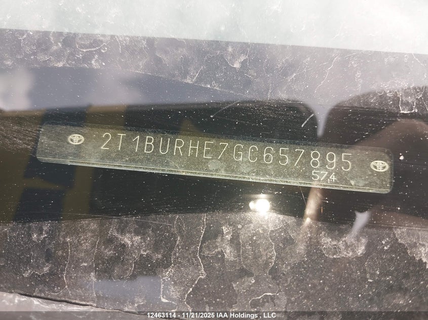 2T1BURHE7GC657895 2016 TOYOTA COROLLA photo no. 18