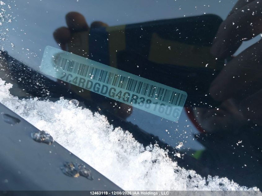 2016 Dodge Grand Caravan Crew VIN: 2C4RDGDG4GR381606 Lot: 12463119