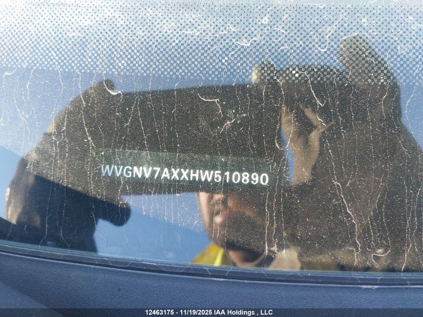 2017 Volkswagen Tiguan Wolfsburg Edition VIN: WVGNV7AXXHW510890 Lot: 12463175