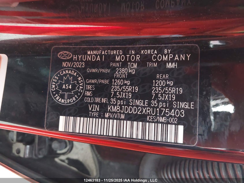 KM8JDDD2XRU175403 2024 HYUNDAI TUCSON photo no. 9