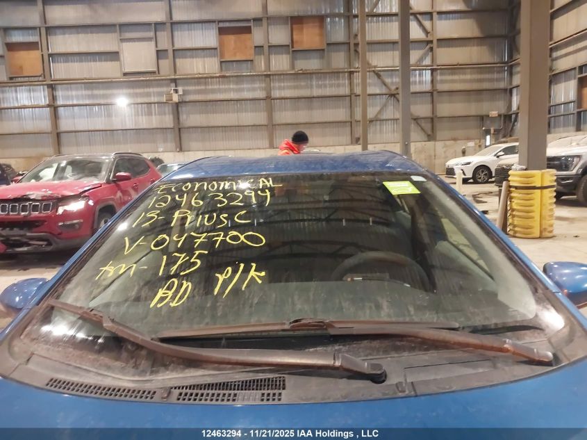 2013 Toyota Prius C VIN: JTDKDTB30D1047700 Lot: 12463294