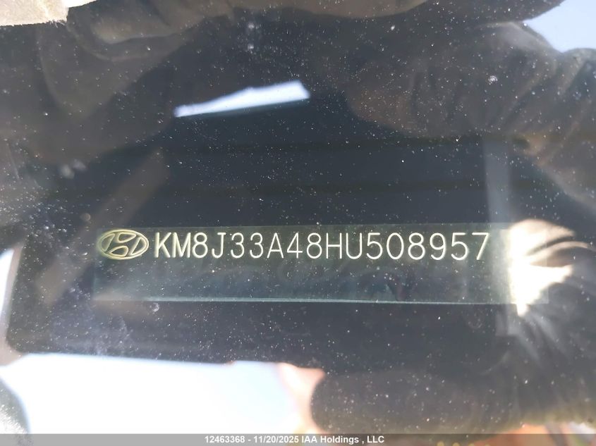 2017 Hyundai Tucson Limited/Sport And Eco/Se VIN: KM8J33A48HU508957 Lot: 12463368