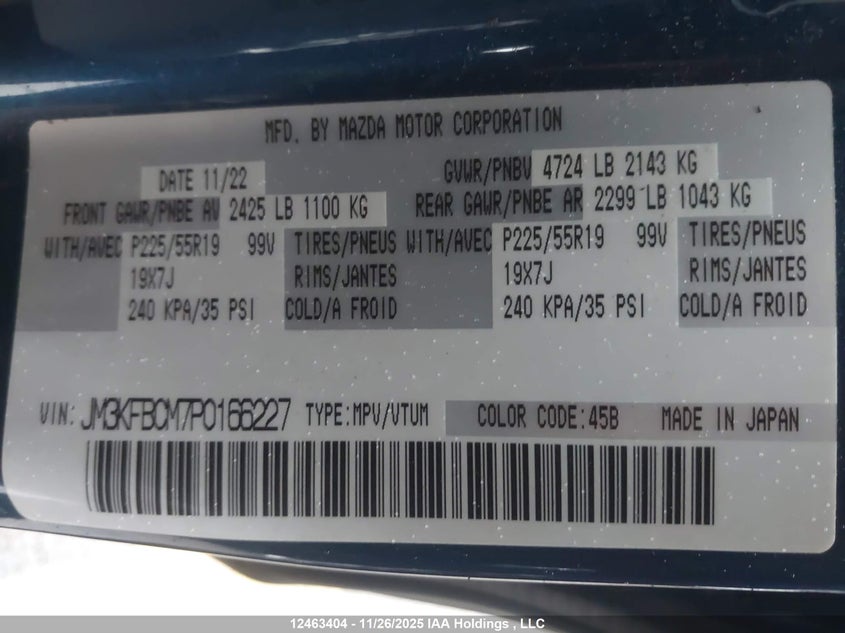 JM3KFBCM7P0166227 2023 MAZDA CX-5 photo no. 9