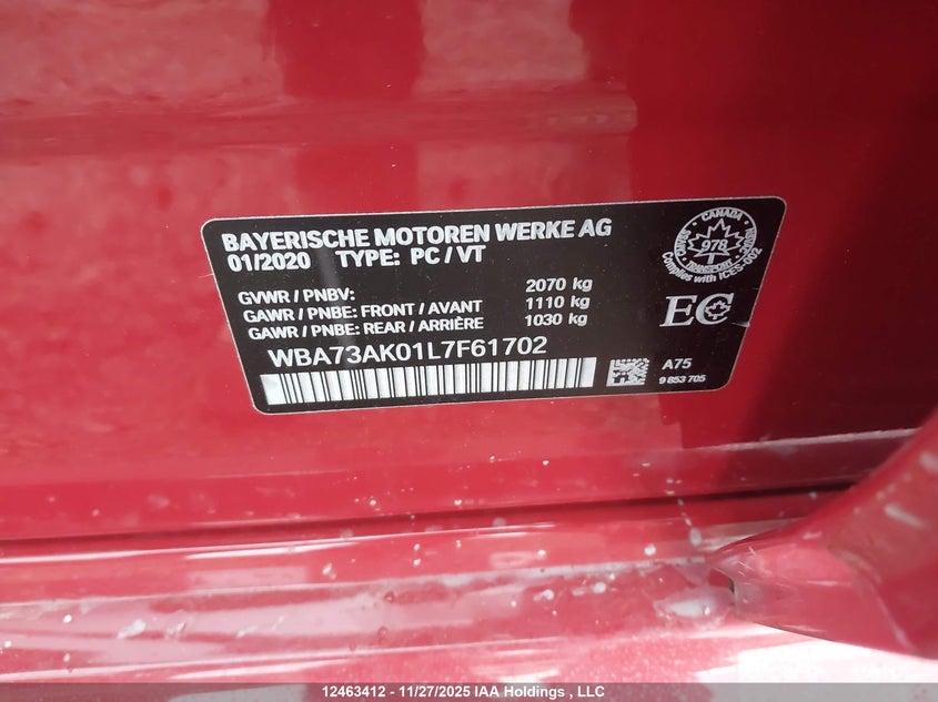 WBA73AK01L7F61702 2020 BMW 2ER photo no. 9