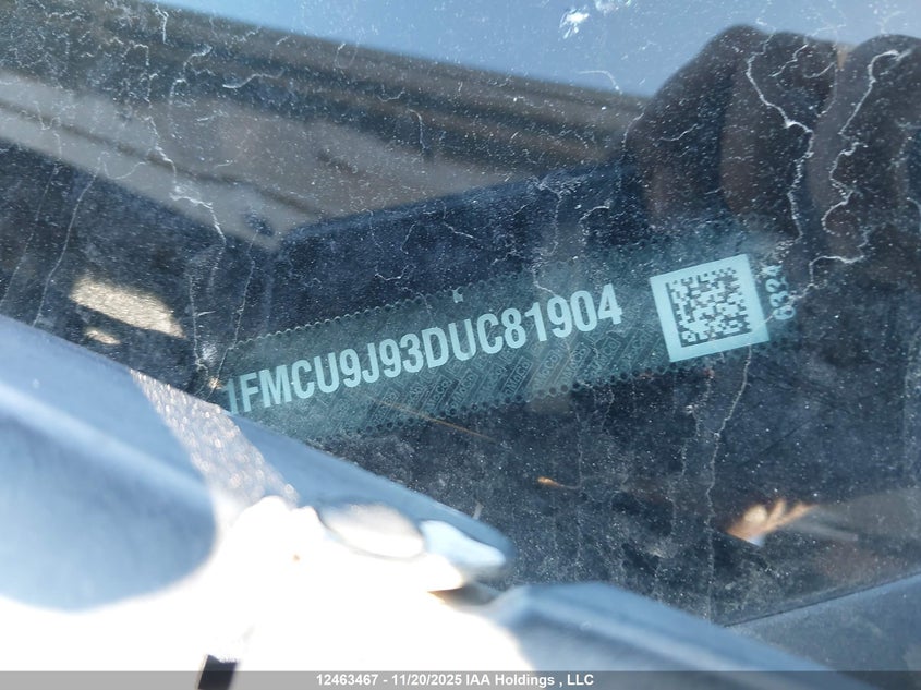 1FMCU9J93DUC81904 2013 FORD ESCAPE photo no. 9