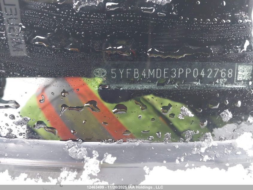 2023 Toyota Corolla Le VIN: 5YFB4MDE3PP042768 Lot: 12463499