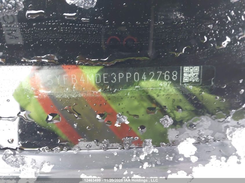 2023 Toyota Corolla Le VIN: 5YFB4MDE3PP042768 Lot: 12463499