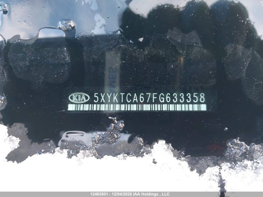 2015 Kia Sorento Lx/Lx Premium VIN: 5XYKTCA67FG633358 Lot: 12463501