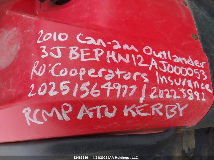 3JBEPHN12AJ000053 2010 CAN-AM/ BRP OUTLANDER photo no. 9