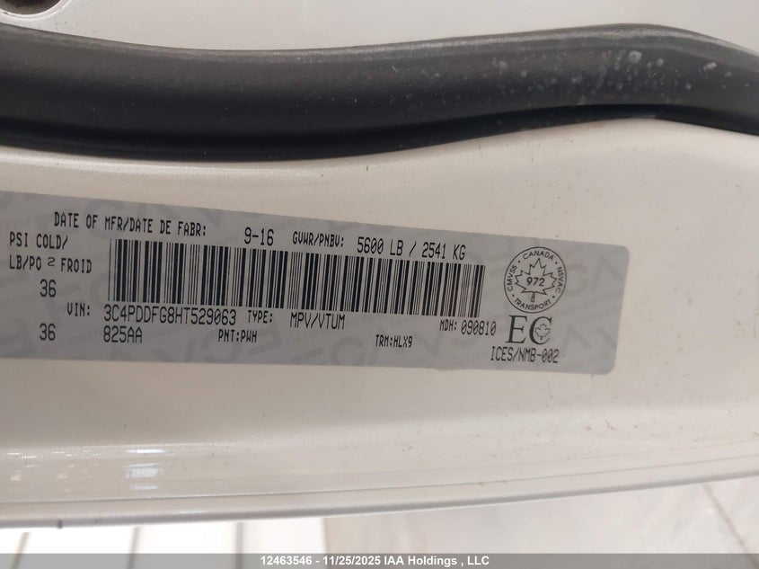 2017 Dodge Journey Gt VIN: 3C4PDDFG8HT529063 Lot: 12463546