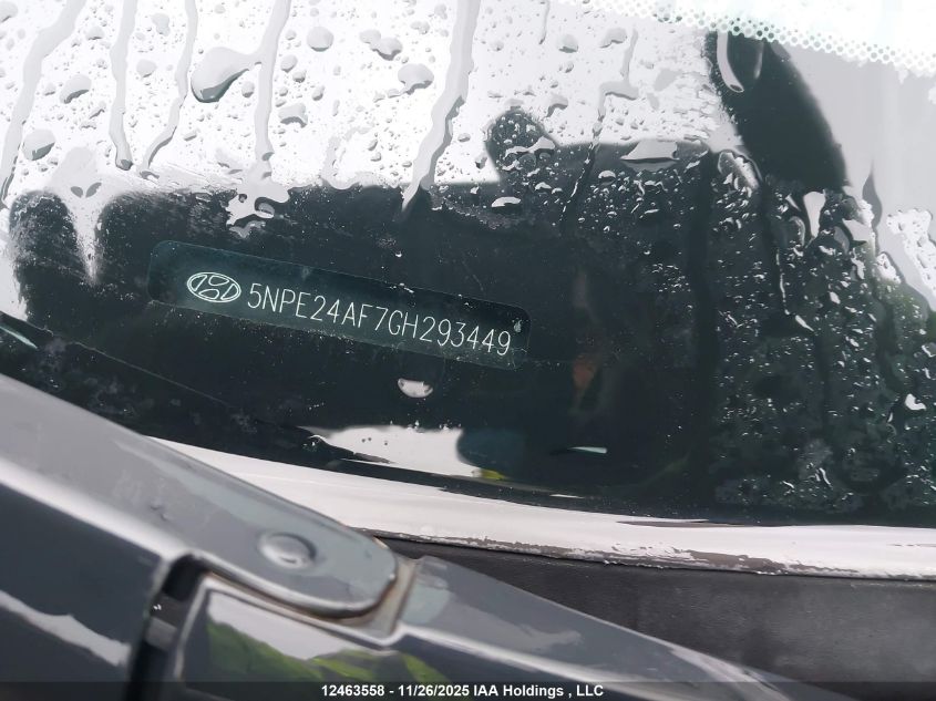 2016 Hyundai Sonata Gls VIN: 5NPE24AF7GH293449 Lot: 12463558