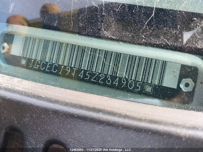 2005 Chevrolet Silverado 1500 VIN: 1GCEC19T45Z234905 Lot: 12463583