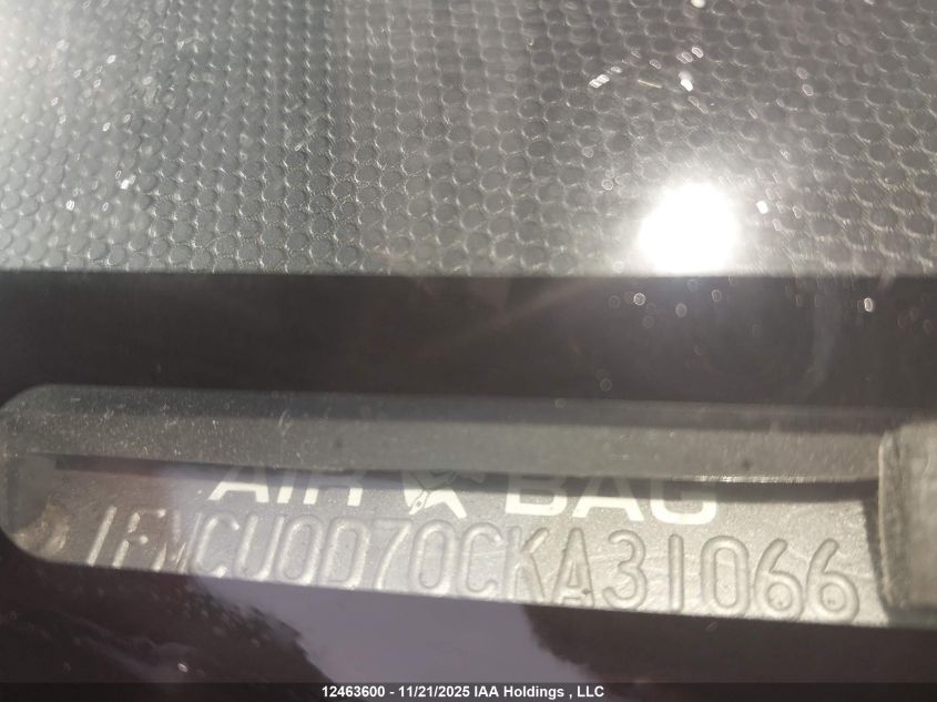 2012 Ford Escape Xlt VIN: 1FMCU0D70CKA31066 Lot: 12463600