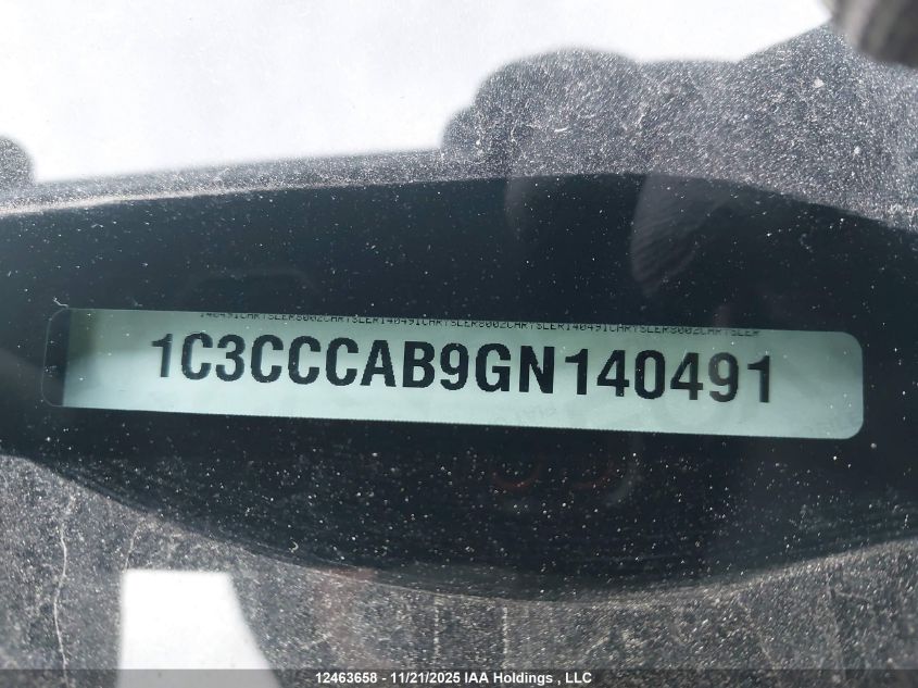2016 Chrysler 200 Limited VIN: 1C3CCCAB9GN140491 Lot: 12463658