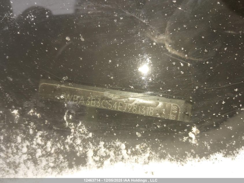 2014 BMW 328I xDrive VIN: WBA3B3C54EJ981318 Lot: 12463714