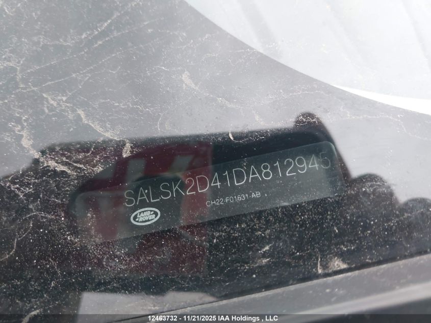 2013 Land Rover Range Rover Sport Hse VIN: SALSK2D41DA812945 Lot: 12463732