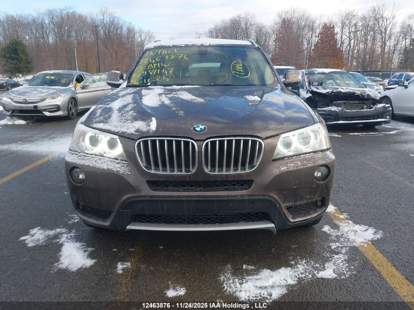 2013 BMW X3 3.5I VIN: 5UXWX7C50DL981147 Lot: 12463876