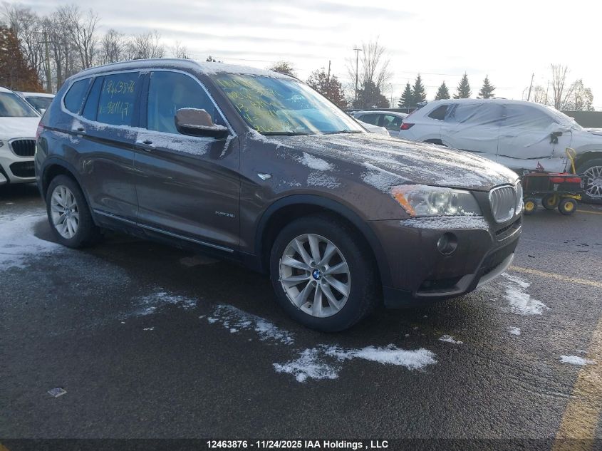 2013 BMW X3 3.5I VIN: 5UXWX7C50DL981147 Lot: 12463876
