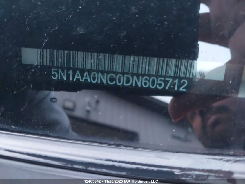 2013 Nissan Armada Sv/Sl/Platinum VIN: 5N1AA0NC0DN605712 Lot: 12463942