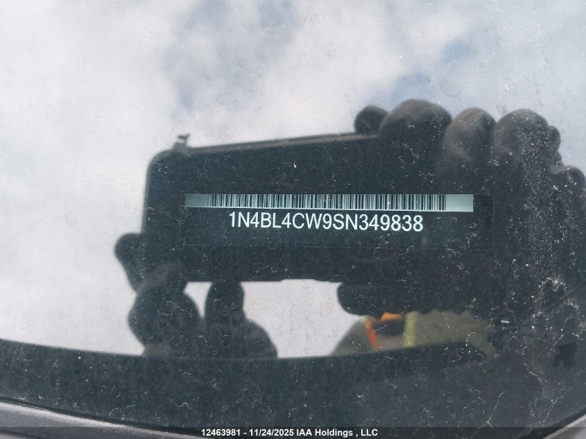 2025 Nissan Altima Sr VIN: 1N4BL4CW9SN349838 Lot: 12463981