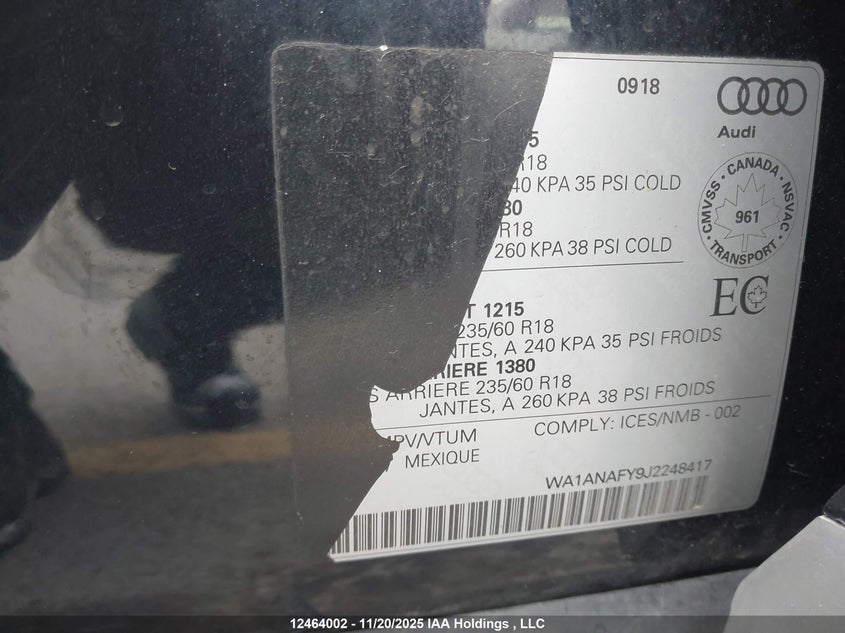 WA1ANAFY9J2248417 2018 AUDI Q5 photo no. 19
