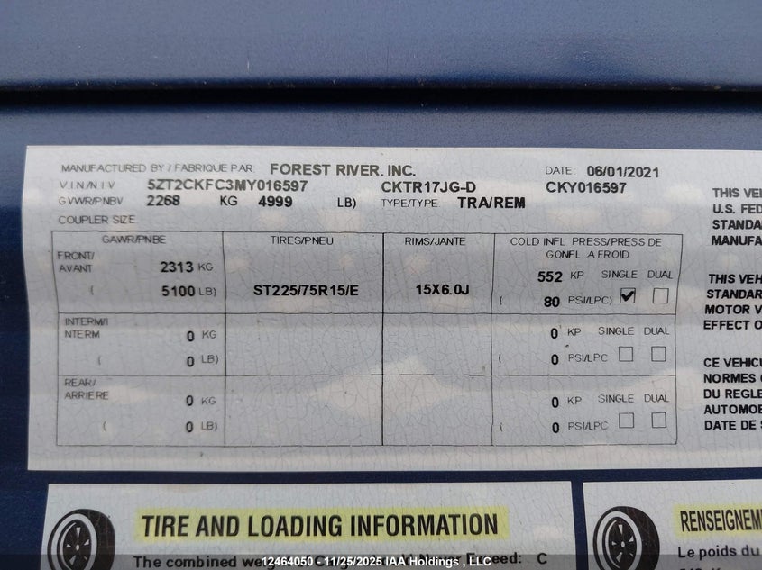 5ZT2CKFC3MY016597 2021   photo no. 9