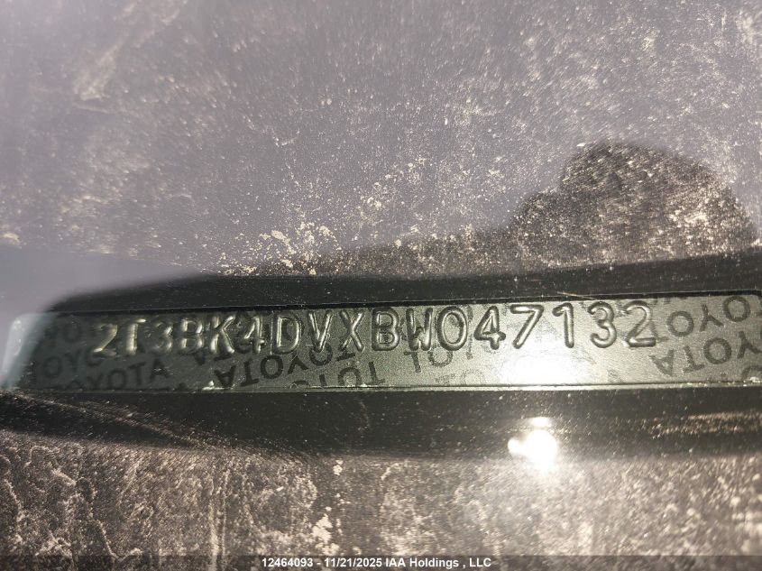 2011 Toyota Rav4 VIN: 2T3BK4DVXBW047132 Lot: 12464093