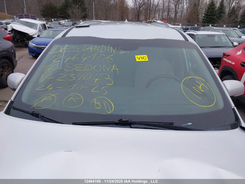 2016 Kia Sedona Lx/Lx+ VIN: KNDMB5C13G6231043 Lot: 12464106