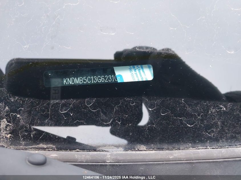 2016 Kia Sedona Lx/Lx+ VIN: KNDMB5C13G6231043 Lot: 12464106