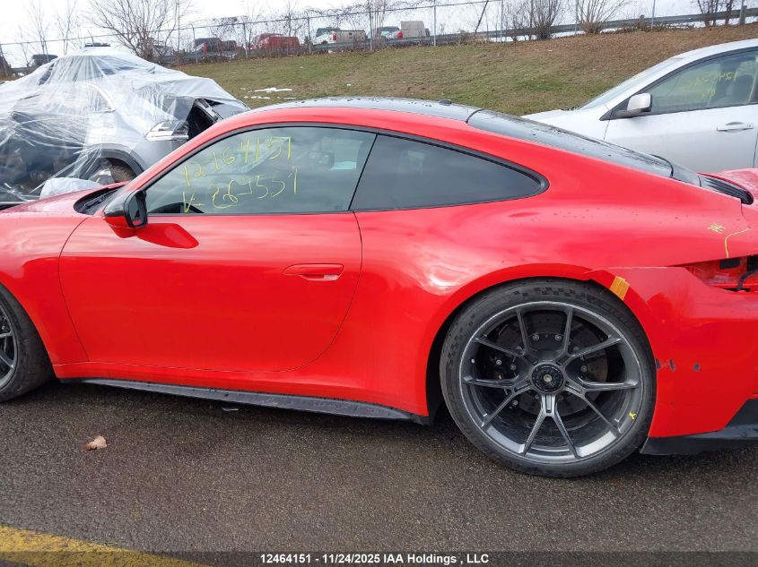2022 Porsche 911 Gt3/Gt3 W/Touring Package VIN: WP0AC2A99NS269551 Lot: 12464151