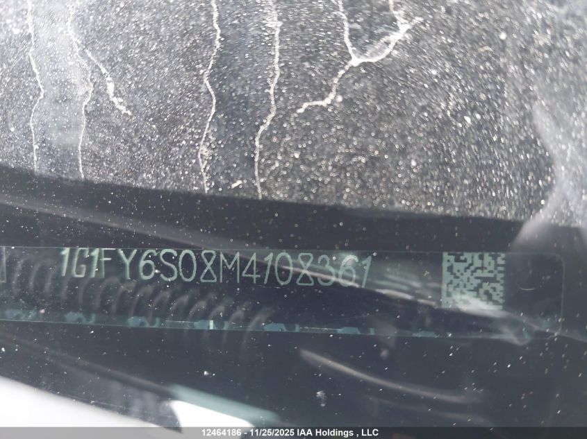 2021 Chevrolet Bolt Ev Lt VIN: 1G1FY6S08M4108361 Lot: 12464186