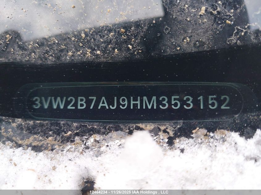2017 Volkswagen Jetta 1.4 Tsi Trendline+ VIN: 3VW2B7AJ9HM353152 Lot: 12464234