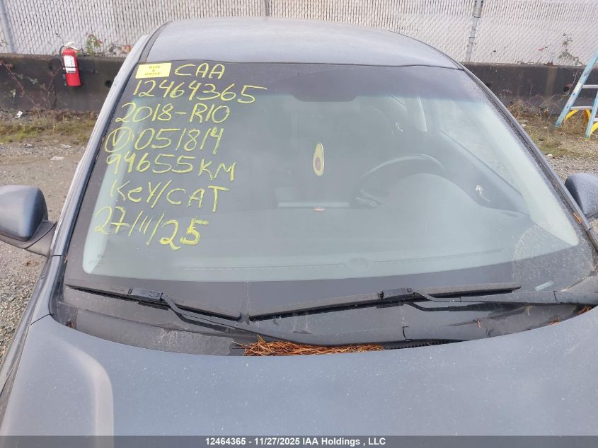 2018 Kia Rio Lx/S VIN: 3KPA24AB1JE051814 Lot: 12464365