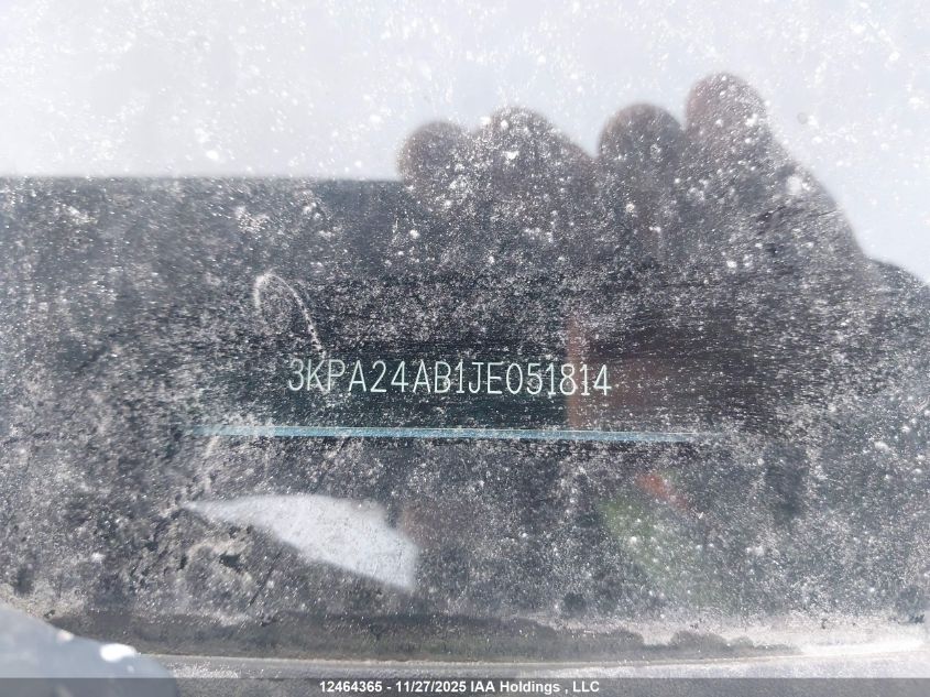 2018 Kia Rio Lx/S VIN: 3KPA24AB1JE051814 Lot: 12464365