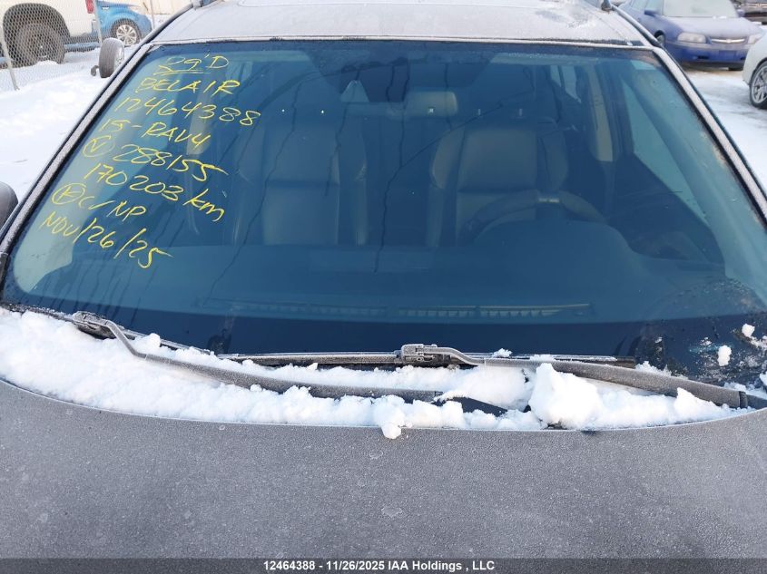 2015 Toyota Rav4 Limited VIN: 2T3DFREV1FW288155 Lot: 12464388