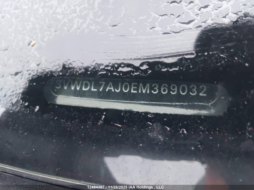 2014 Volkswagen Jetta 2.0 Tdi Comfortline/2.0 Tdi Highline/2.0 Tdi Trendline+ VIN: 3VWDL7AJ0EM369032 Lot: 12464397