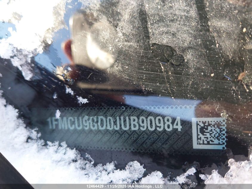 2018 Ford Escape Se VIN: 1FMCU9GD0JUB90984 Lot: 12464429