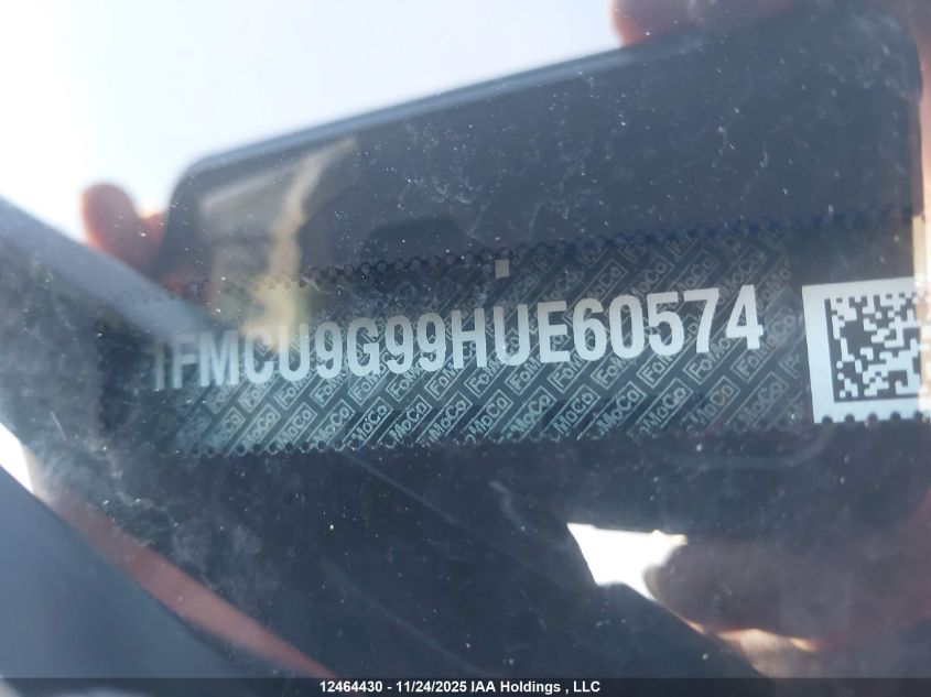 2017 Ford Escape Se VIN: 1FMCU9G99HUE60574 Lot: 12464430