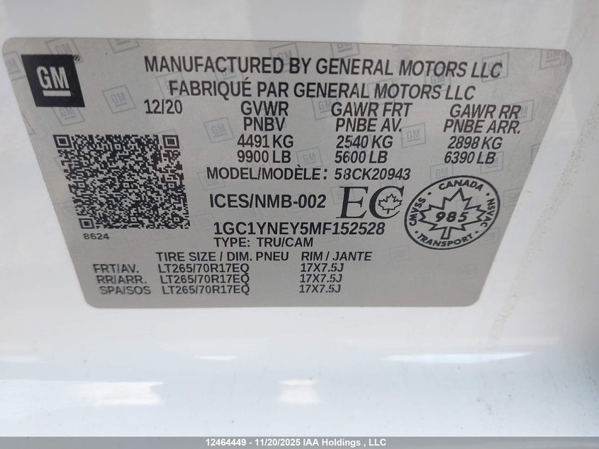 1GC1YNEY5MF152528 2021 CHEVROLET SILVERADO photo no. 18